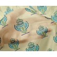 thumbnail image 4 of oneOone Silk Tabby Fabric Floral Block Printed Fabric 1 Yard 42 Inch Wide, 4 of 4