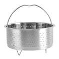 thumbnail image 2 of Stainless Steel Steam Basket, Sugar Removal Rice Cooker Insert, Steaming Rack With Handle, For Food Egg Vegetables Fruits, Versatile Usage, Effective Sugar Removal, 2 of 8