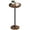 Rustic Brown + Black, variant on Small Side Table, Drink Table, Coffee Martini Table with Pedestal for Small Spaces in Living Room, Bedroom, Sofa Couch, Greige