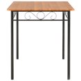 thumbnail image 3 of vidaXL 7 Piece Dining Set MDF and Steel Brown, 3 of 5