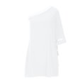thumbnail image 4 of Gspmoly Robes pour Femmes, Robe pour Femmes à Épaules Asymétriques en Dentelle à Empiècements, Manches Courtes, Épaules Asymétriques, Longueur Genou, Robe de Cocktail pour Femmes, Offres des Fêtes, 4 of 5