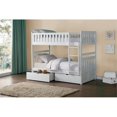 thumbnail image 2 of Lexicon Galen 2-Storage Boxes Transitional Wood Twin over Twin Bunk Bed in White, 2 of 7