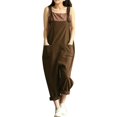 thumbnail image 1 of Pantalons Décontractés en Lin pour Femmes Combinaison en Coton Sarouel, 1 of 4