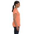 thumbnail image 2 of Hanes ComfortSoft T-Shirt à Col Ras du Cou en Jersey Coupe Décontractée pour Femmes, G, Orange Bonbon, 2 of 3
