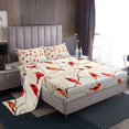 thumbnail image 1 of Erosebridal Cardinal Bird Queen Sheet Sets, Tree Branches Bedding, 4-Piece, 1 of 6