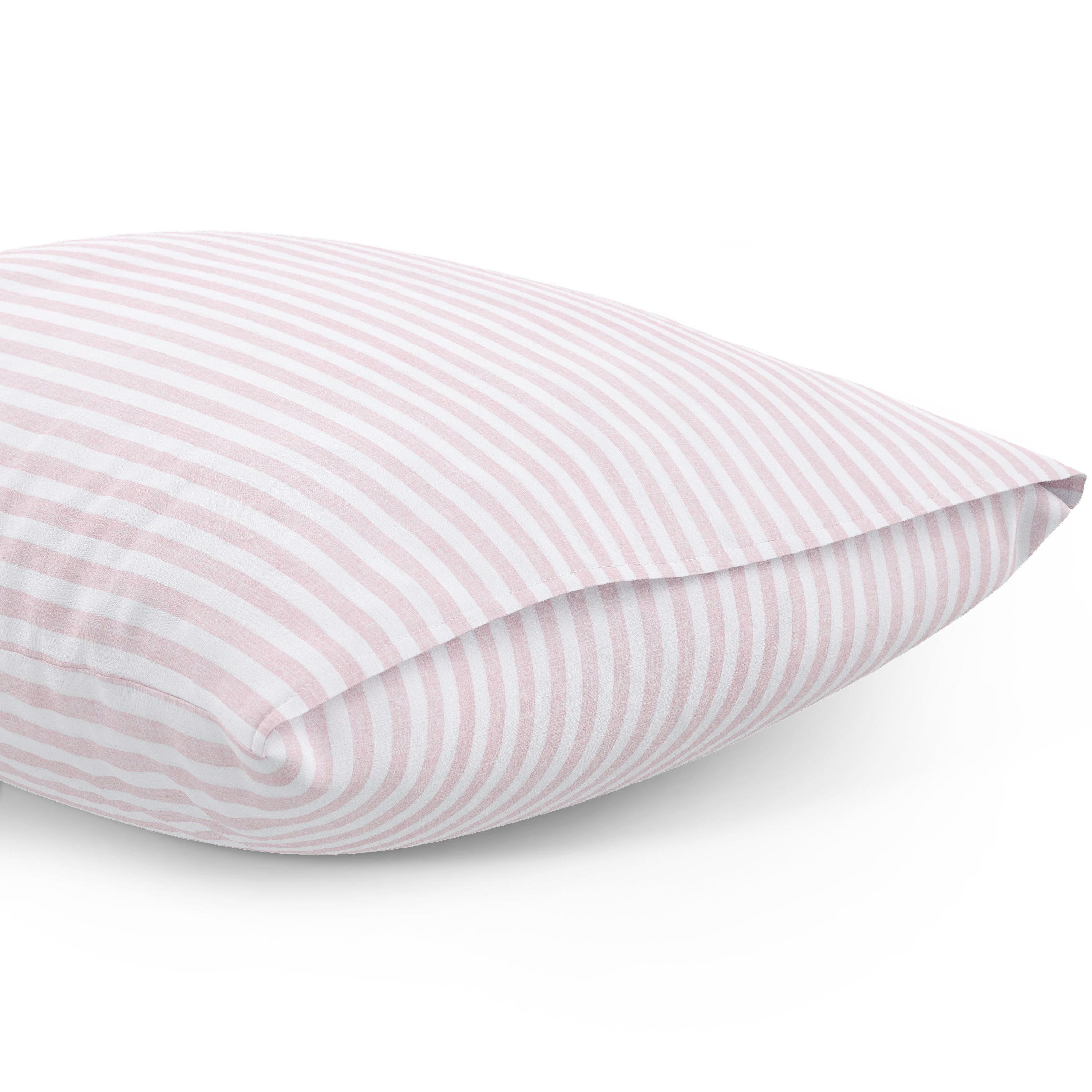 Mainstays Kids 220TC Cotton Stripe Pink Double, 4 Piece Sheet Set