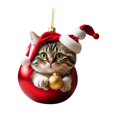 thumbnail image 3 of Christmas Cat Decoration 2023 Decorative Bag Holiday Christmas Tree Pendants C, 3 of 9