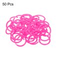 thumbnail image 3 of Unique Bargains Loose Leaf Rings Binder Ring Plastic O Rings, Pink, 50 Count, 3 of 6