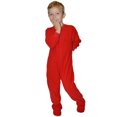 thumbnail image 1 of Big Feet PJs Little Boys Infant Toddler Red Fleece Footed Pajamas Sleeper, 1 of 2