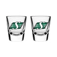 thumbnail image 1 of The Sports Vault Ensemble 2 Verre À Liqueure Saskatchewan Roughriders, 1 of 1