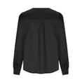 thumbnail image 4 of CEHVOM Chemise à Manches Longues pour Femmes, Nouvelle, Satinée, Plissée, Col en V, Décontractée, Coupe Ample, Liquidation, 4 of 7
