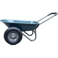 thumbnail image 2 of EastVita Chariot de Brouette de Jardin - Utilitaire Robuste avec Deux Roues - Support Intégré pour Cour - Jardin - Vert Armée, 2 of 6