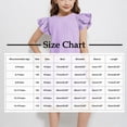 thumbnail image 2 of Mgmyaa Girls Dress Short Sleeve Solid Color A-Line Flutter Sleeve Ruffle Swing Dress 4-15 Years, 2 of 8