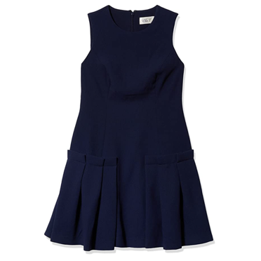 Eliza J Robe Fourreau Ligne A pour Femmes avec Accessoires Plissés Taille 14P Marine $158