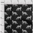 thumbnail image 1 of oneOone Georgette Viscose Fabric Fox Block Printed Fabric 1 Yard 42 Inch Wide, 1 of 4