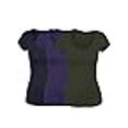 thumbnail image 3 of Emmalise T-Shirt à Manches Courtes pour Femmes Col Rond Ensemble de Valeur (3Pk, Marine, Olive, Violet, Petit), 3 of 4