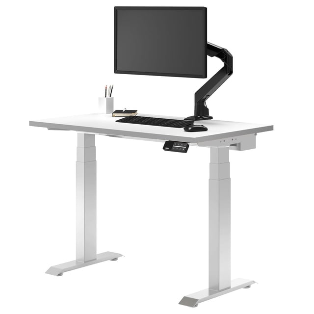 Desky Dual Mini Sit Stand Desk - White / 32 x 20 inches / White