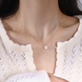 thumbnail image 3 of Necklace Women Necklace Square Rhinestone Pendant Temperament Simplicity Light Luxury Niche Dress Up High-end Simulated  Pendant Necklace Jewelry Accessory, 3 of 6