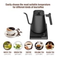 thumbnail image 3 of Electric Gooseneck Kettle Temperature Control Pour-Over Kettle for Coffee and Tea 1.0L Silent 1-24H Keep Warm Stainless Steel LCD Display 1200W Quick Heating Hot Water Boiler, 3 of 7