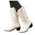 thumbnail image 4 of Bottes Courtes à Bout Pointu Décontractées Imprimées pour Femmes, Talon Moyen, 4 of 7