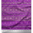 thumbnail image 1 of Tissu Imprimé Mandala Kaleidoscope Rayé par Yard 56 Pouces de Large, 1 of 3