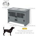 thumbnail image 3 of PawHut Bols Surélevés pour Chiens avec 2 Bols en Acier Inoxydable, Rangement, pour Chiens TG, Gris, 3 of 10