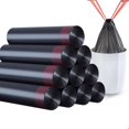 thumbnail image 1 of Self Closing Drawstring Bag Garbage Bags Black Fit for Office Kitchen, 1 of 4