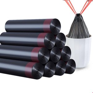 Sacs à cordons de serrage à fermeture automatique Sacs de rangement Noirs pour cuisine de bureau