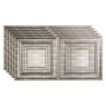 thumbnail image 1 of Fasade Traditional 3 Vinyl 2ft x 4ft Glue Up Ceiling Panel Crosshatch Silver 5 Pack, 1 of 5