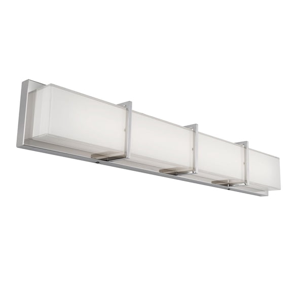 Artika Subway LED Integrated 35-inch 4-Section Vanity - Chrome Finish