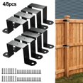 thumbnail image 3 of Mosiee Heavy-Duty 4X4 Black Post Brackets For Strong And Secure Fence Support, 3 of 5