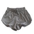thumbnail image 2 of AherBiu Womens Shorts Summer Ribbed Knitted Wide Leg Sweat Shorts High Waisted Loose Fitting Short with Pockets, 2 of 5
