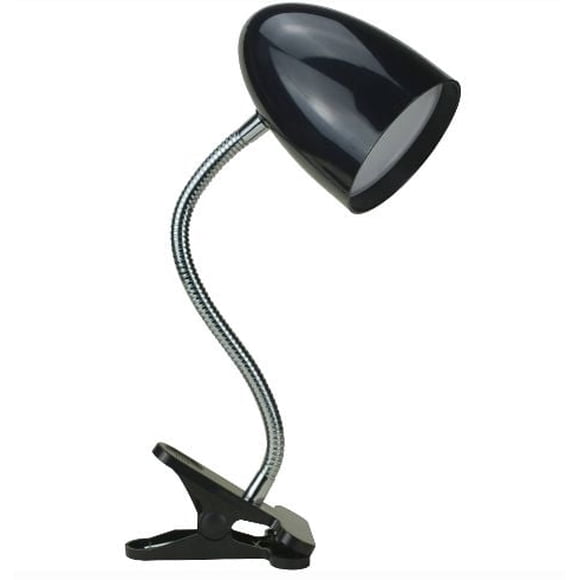 Lampe à pince DEL moderne Mainstays, plastique noir