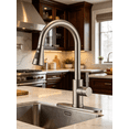 thumbnail image 4 of APPASO Robinet de Cuisine en Nickel Brossé avec Vaporisateur Rétractable, Robinet d'Évier à Barre en Acier Inoxydable à une Seule Poignée, 3 Modes de Jet, Bec Pivotant à 360°, 4 of 19