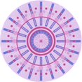 thumbnail image 1 of Ahgly Company Tapis Rond Lavable en Machine Intérieur Transitionnel Violet, 5 Pieds Rond, 1 of 7