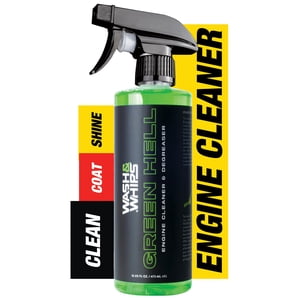 WASH&WHIPS Green Hell Machine Cleaner & Dégraissant - Moteur de voiture détailler la force professionnelle coupe à travers Grime, Graisse, Huile, Debris & L'édification, 16 - Oui, oui.