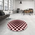 thumbnail image 4 of Ahgly Company Tapis Rond Lavable en Machine Intérieur Transitionnel Rose, 3 Pieds Rond, 4 of 7