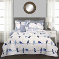 thumbnail image 1 of Lush Decor, Navy Rowley Birds 7 Piece Reversible Quilt Set, Full/Queen, 1 of 2