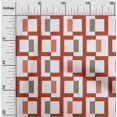 thumbnail image 2 of oneOone Silk Tabby Red Fabric Geometric Sewing Material Print Fabric By The Yard 42 Inch Wide, 2 of 4
