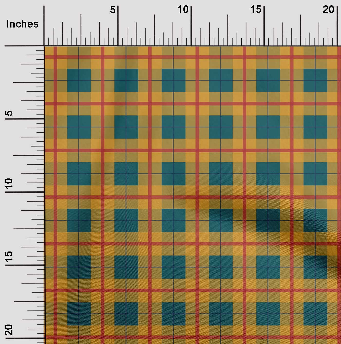 oneOone Georgette Viscose Fabric Madras Check Print Fabric By The Yard 42 Inch Wide