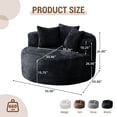 thumbnail image 3 of The Magic Home Togo Floor Sectional Sofa, Black, 3 of 13