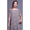 thumbnail image 2 of Bimba Robe de Nuit Imprimée pour Femmes en Rayonne Longue Maxi Robe de Sommeil Robe de Nuit, 2 of 4