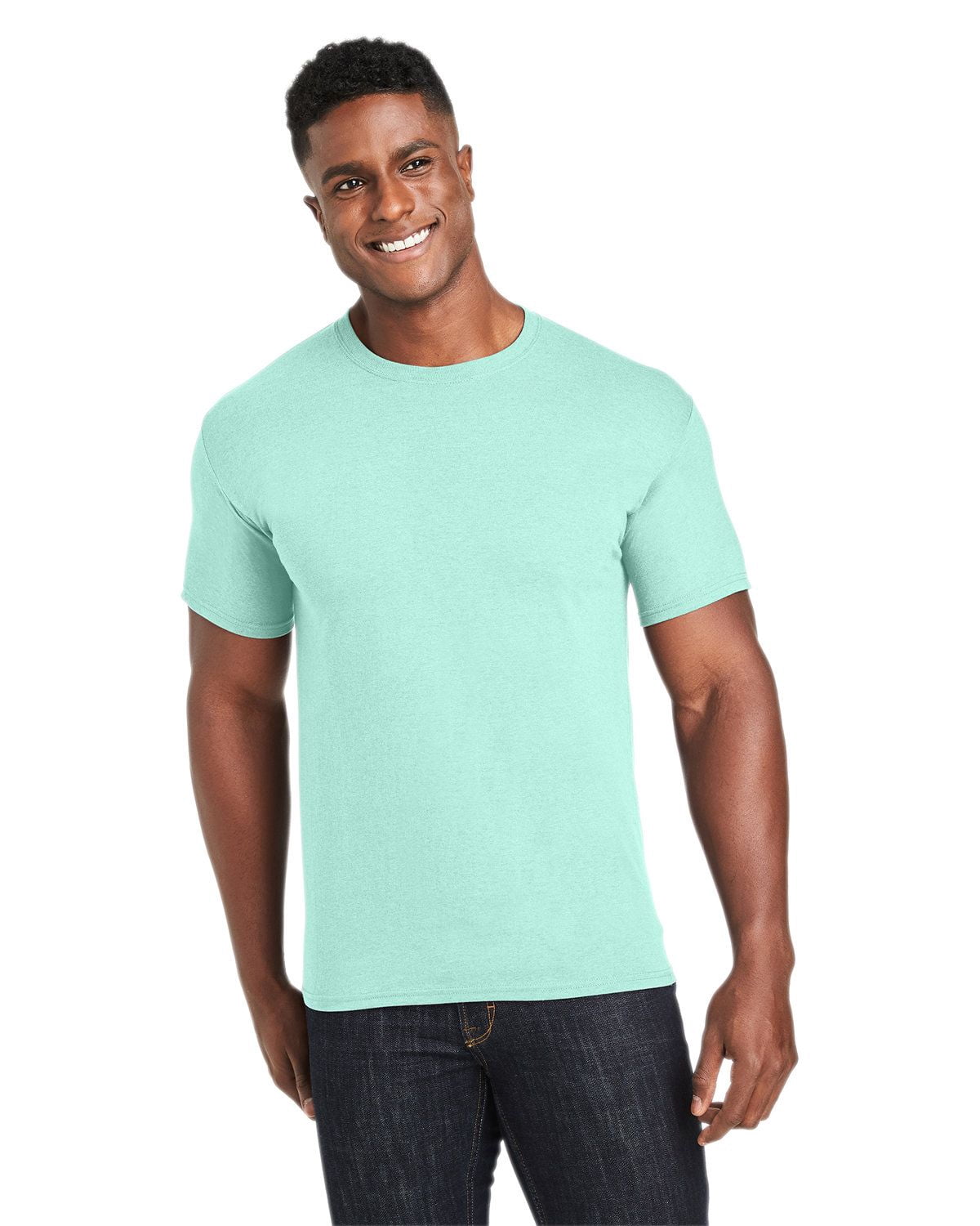 Hanes Mens X-Temp Fresh IQ Tri-Blend Performance Tee, M, Ice Fall Heather