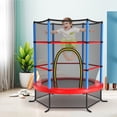 thumbnail image 3 of Gymax 55'' Trampoline for Kids Toddler Recreational Trampoline w/ Safety Enclosure Net Navy, 3 of 10