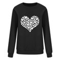 thumbnail image 4 of Chemise de Saint-Valentin pour Femmes 2024 Col Rond Chemises Décontractées Cœur d'Amour Graphiques Tees Manches Longues Amples Pull Tops Mode Vacances T-Shirt, 4 of 4