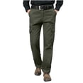 thumbnail image 1 of RXIRUCGD Men's Solid Color Pocket Workwear Pantscasual Straight Leg Pants, Army Green, Size: XL, 1 of 8