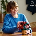 thumbnail image 4 of LEGO Icons Poinsettia Plant Building Set, Holiday Home Décor, Grande Italia Plant, Holiday Centerpiece, 10370, 4 of 6