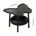 thumbnail image 4 of 2 Tier Butterfly Shaped Side Table with Layered Storage, Multifunctional for Living Room, Bedroom and Office, Easy to Assemble Portable Design, 4 of 8