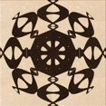 thumbnail image 1 of Ahgly Company Machine Washable Indoor Square Transitional Deep Peach Orange Area Rugs, 6' Square, 1 of 7