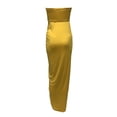 thumbnail image 4 of CEHVOM Robe Longue d'Été Unie Sans Bretelles pour Femme, Robe Fendue de Plage, Robe de Fête et de Boîte de Nuit, 4 of 5